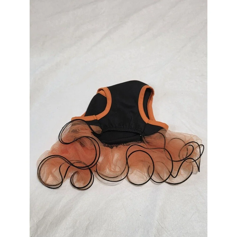 Halloween Black Little Pumkin Dog Dress Size XS